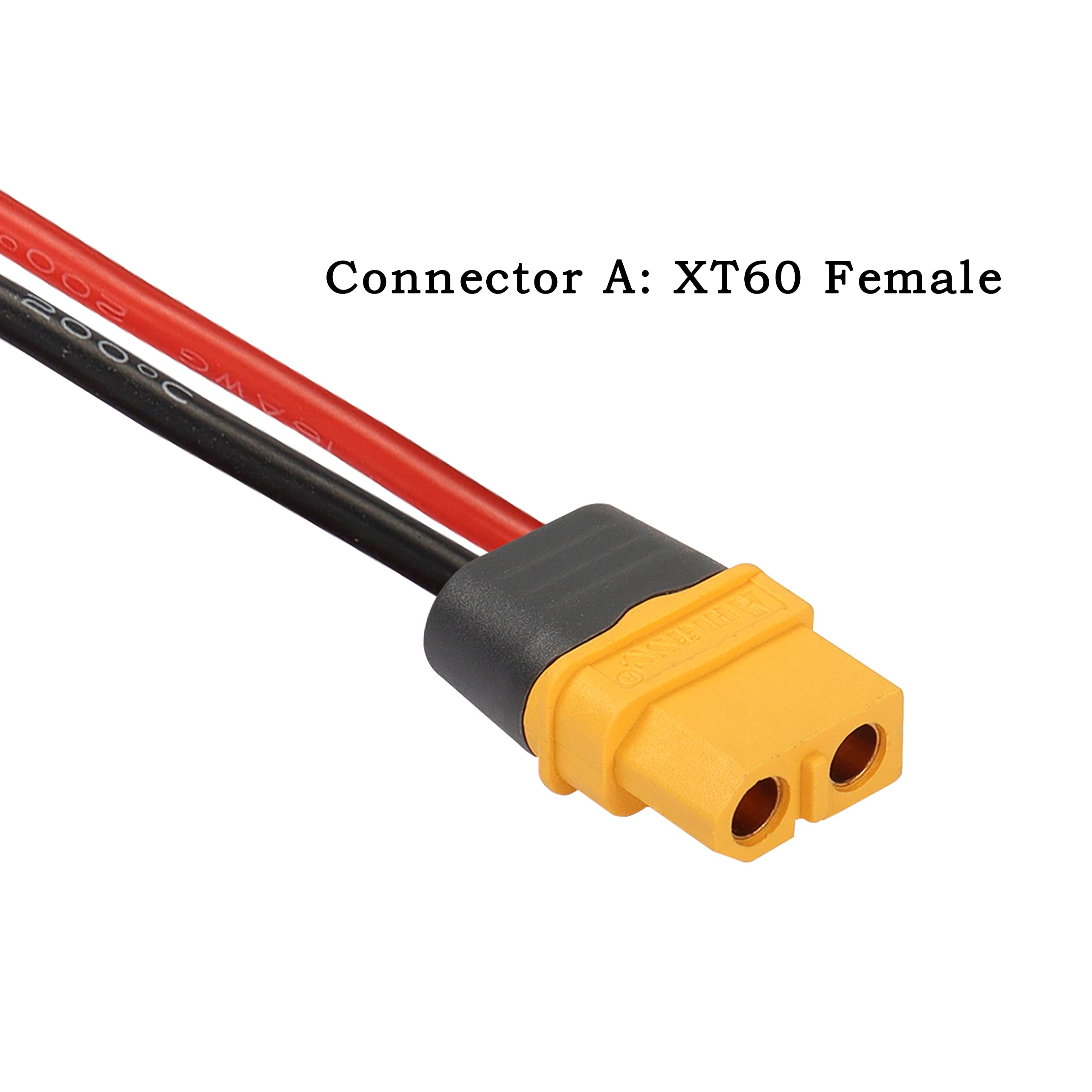 Câble XT60 Câble Adaptateur XT60 RIIEYOCA 30cm - Mâle Vers Femelle Câble XT60 Câble Adaptateur XT60 RIIEYOCA 30cm - Mâle Vers Femelle