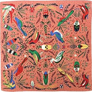 Julunar Seiden-ähnliches Kopftuch Bird Red