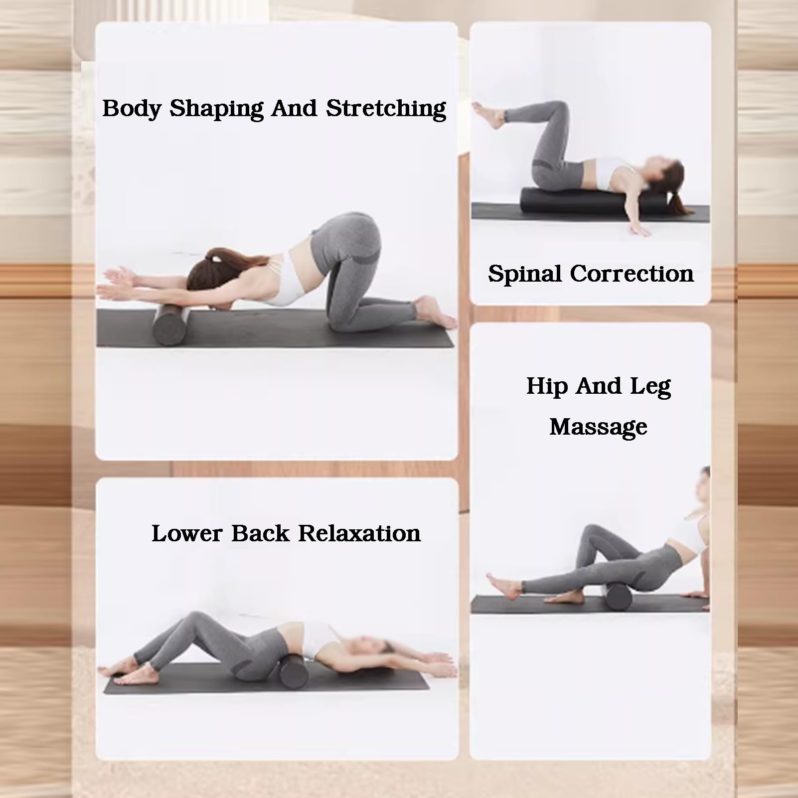 Rullo In Schiuma, Rilascio Auto-miofasciale For Tutto Il Corpo, Rullo In Schiuma For Massaggiatore Dei Tessuti Profondi, For Massaggio Dei Tessuti Profondi, Terapia Fisica(45x15cm)