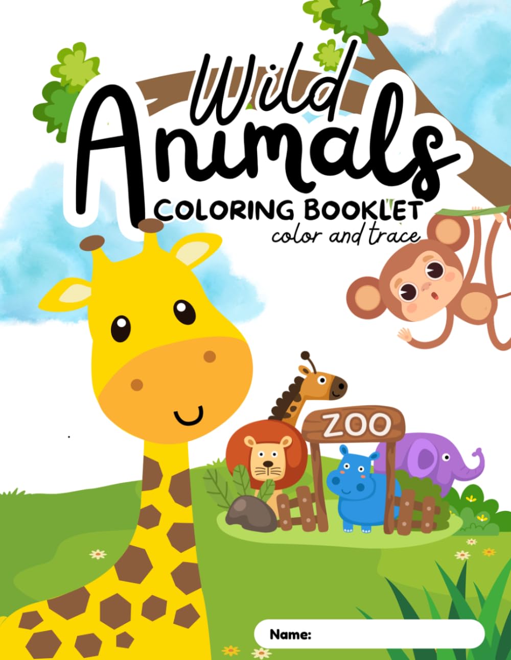 Coloring Animals Adventure for Kids: Fun and Easy Animal Coloring Book for Toddlers and Kids Ages 3–8 | Learn Animals, ABC Letters, and Creativity Through Cute Illustrations