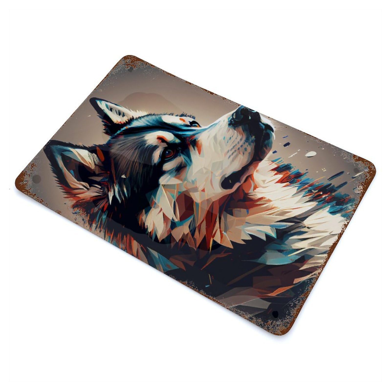 Husky Abstract Dog Retro Metal Sign 11.8"x7.9", for Garage, Bar And Workshop Decor, Shabby Chic Decor
