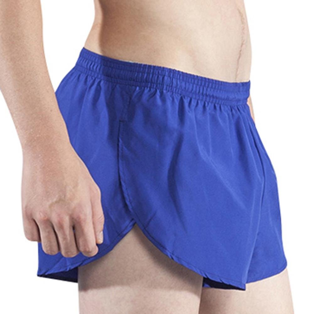 BOA Mens 1 Inch Elite Split Solid Running Short
