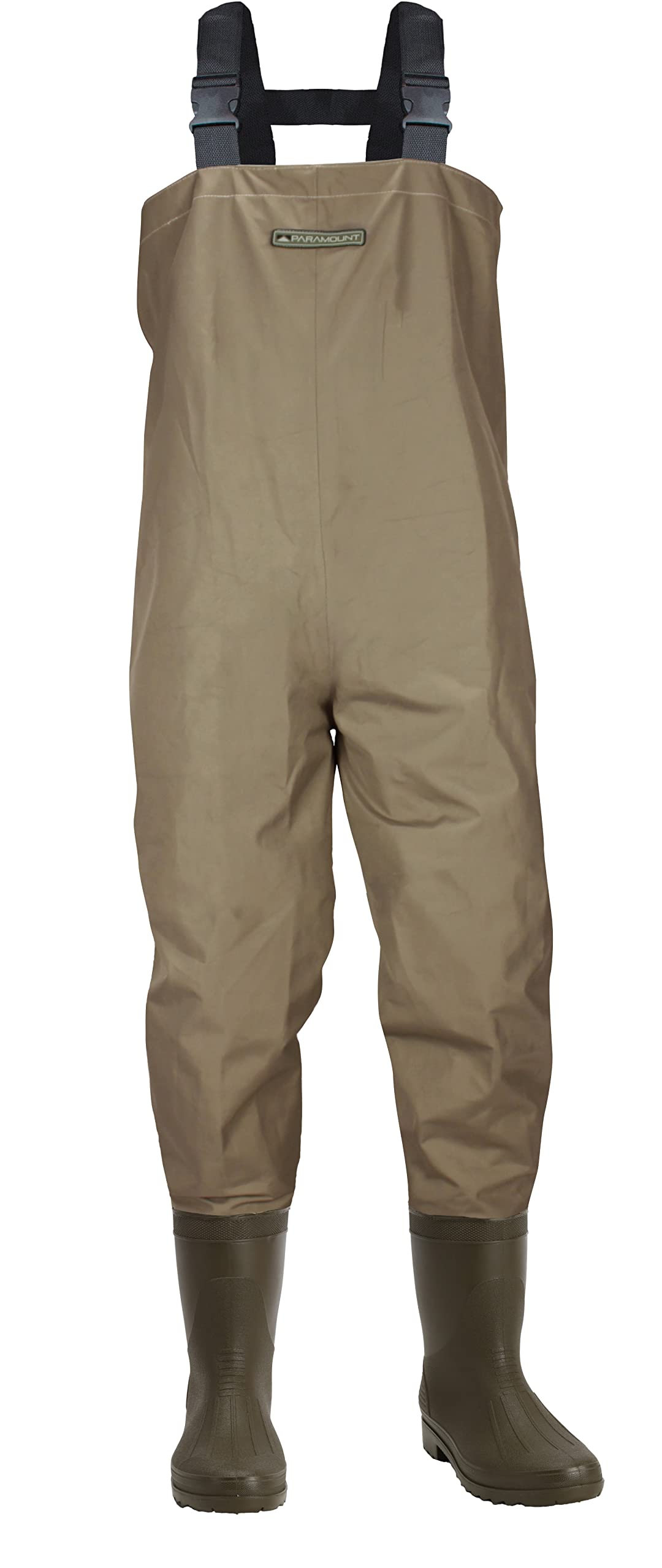Paramount Outdoors Slipstream Heavy Nylon PVC Coated Fishing Chest Wader with Boots (Cleated Outsole, 11)