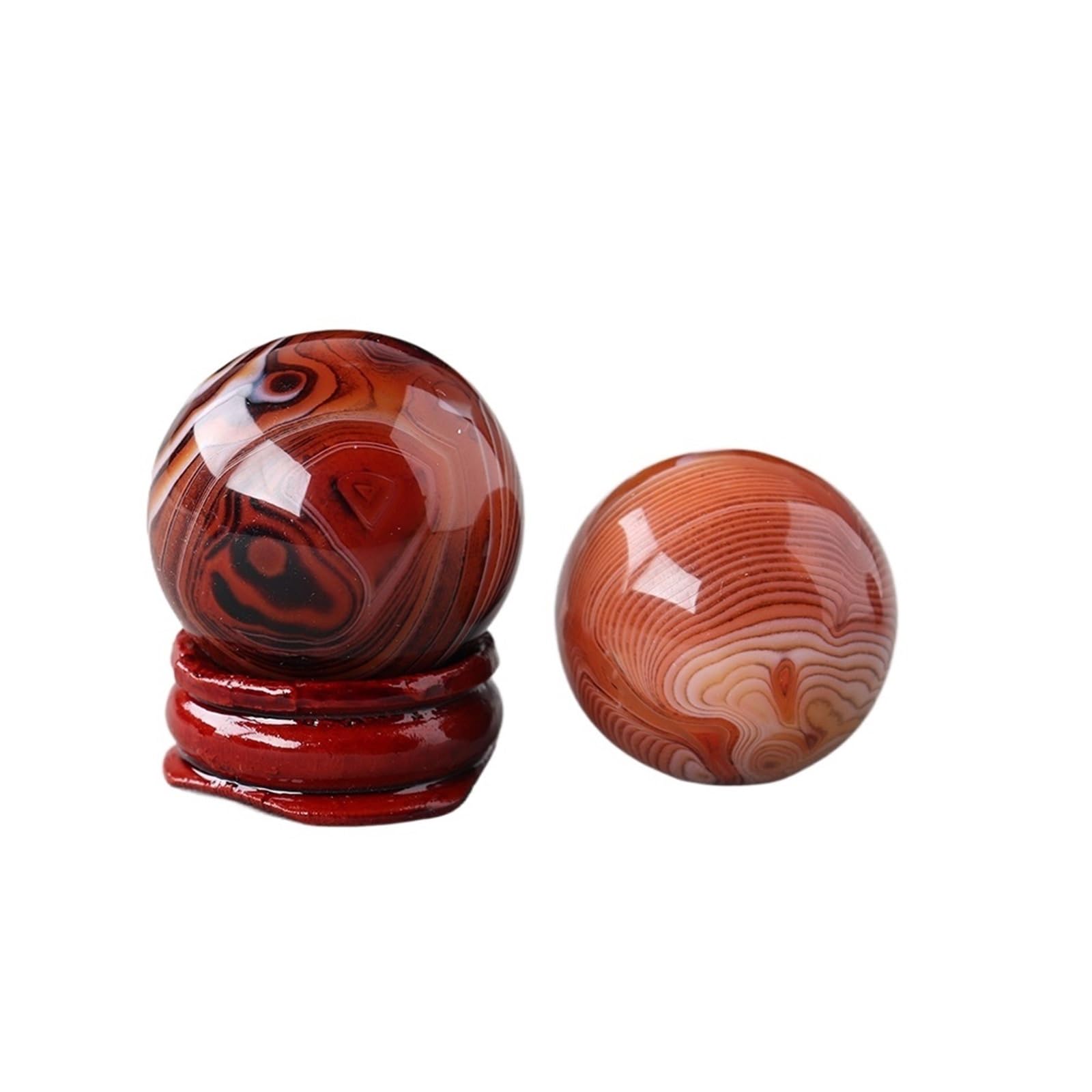 BAYNOPURIN Crystal Sphere 30MM Amethyst Rose Quartz Mineral Sphere Desktop Display Globe