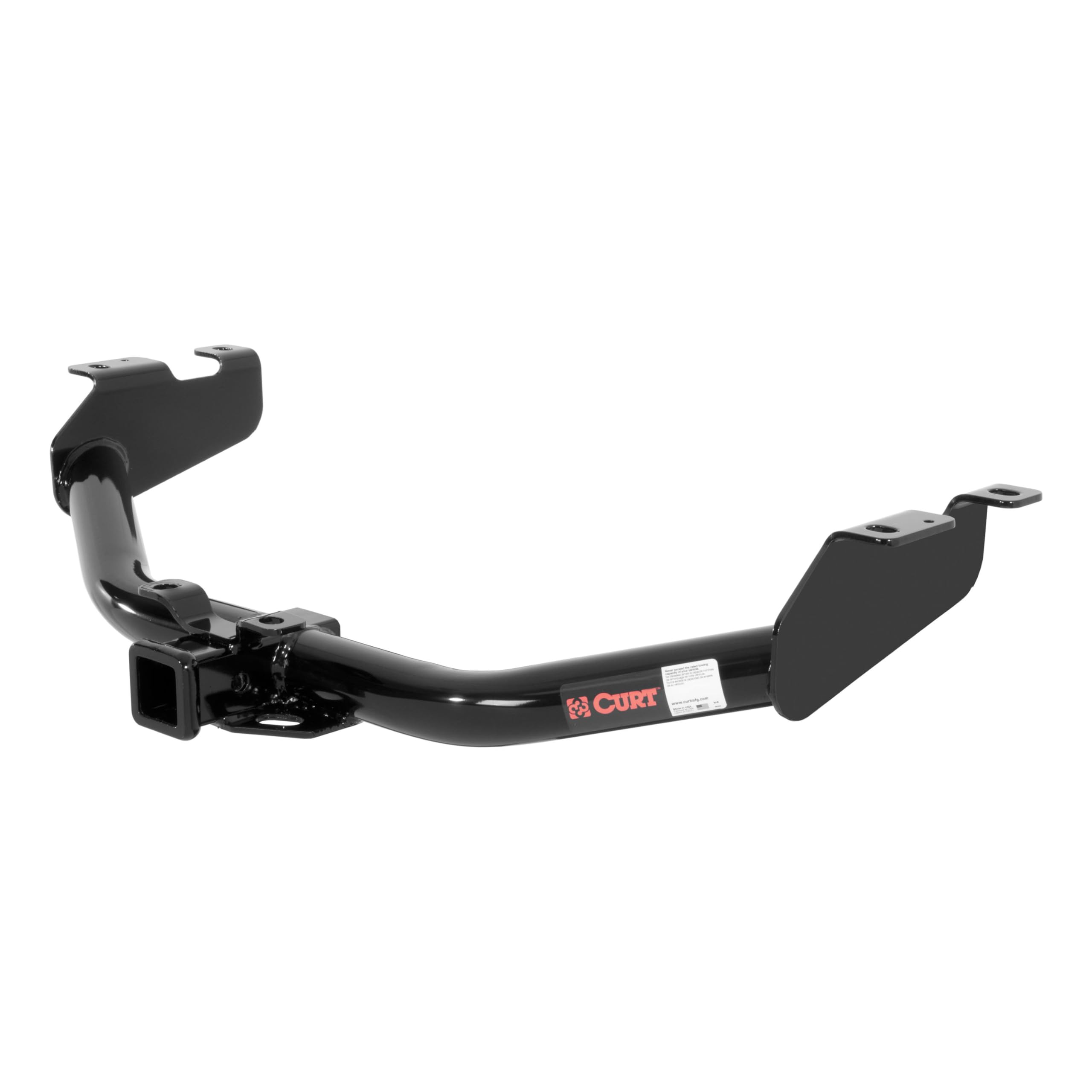 CURT 13322 Class 3 Trailer Hitch, 2-Inch Receiver, Round Tube Frame, Compatible with Select Chevrolet Silverado, GMC Sierra 1500, 2500, Black