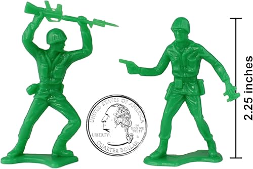 Vista 48 de TimMee - Figuras de soldado de juguete de plástico para hombre, 48 piezas, hechas en Estados Unidos Amarillo