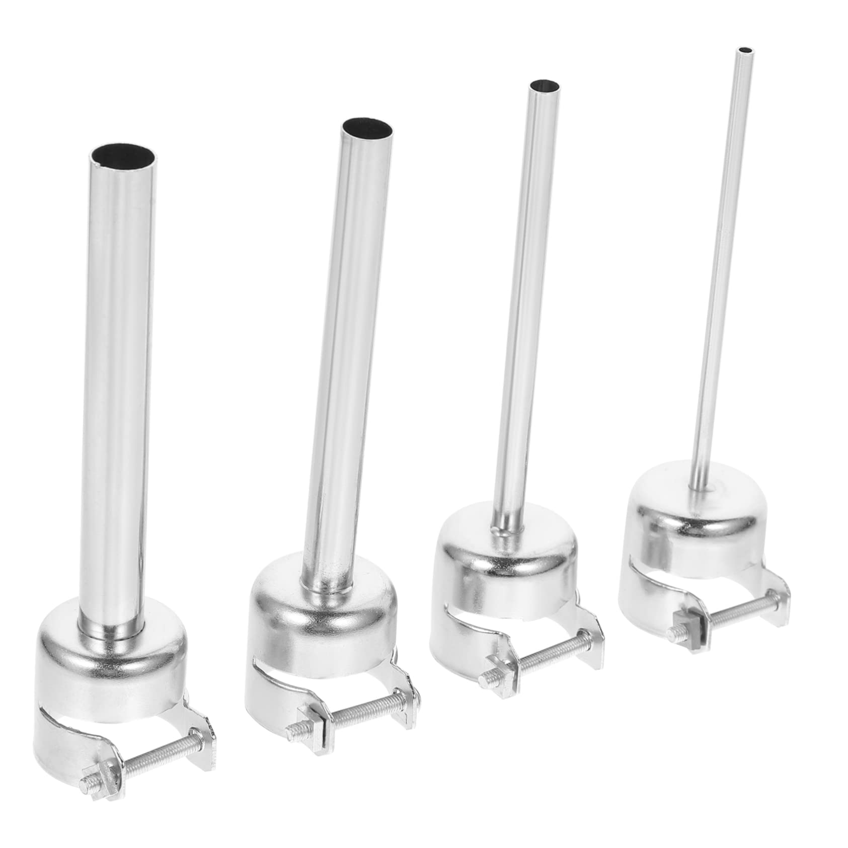 SEWOART 4pcs Heat Nozzle Hot Air Welding Nozzle Kit Desoldering Station Nozzle Repair Kit Soldering Station Nozzle Heat Tool Nozzle Kit Air Heat Desoldering Attachments Iron Silver