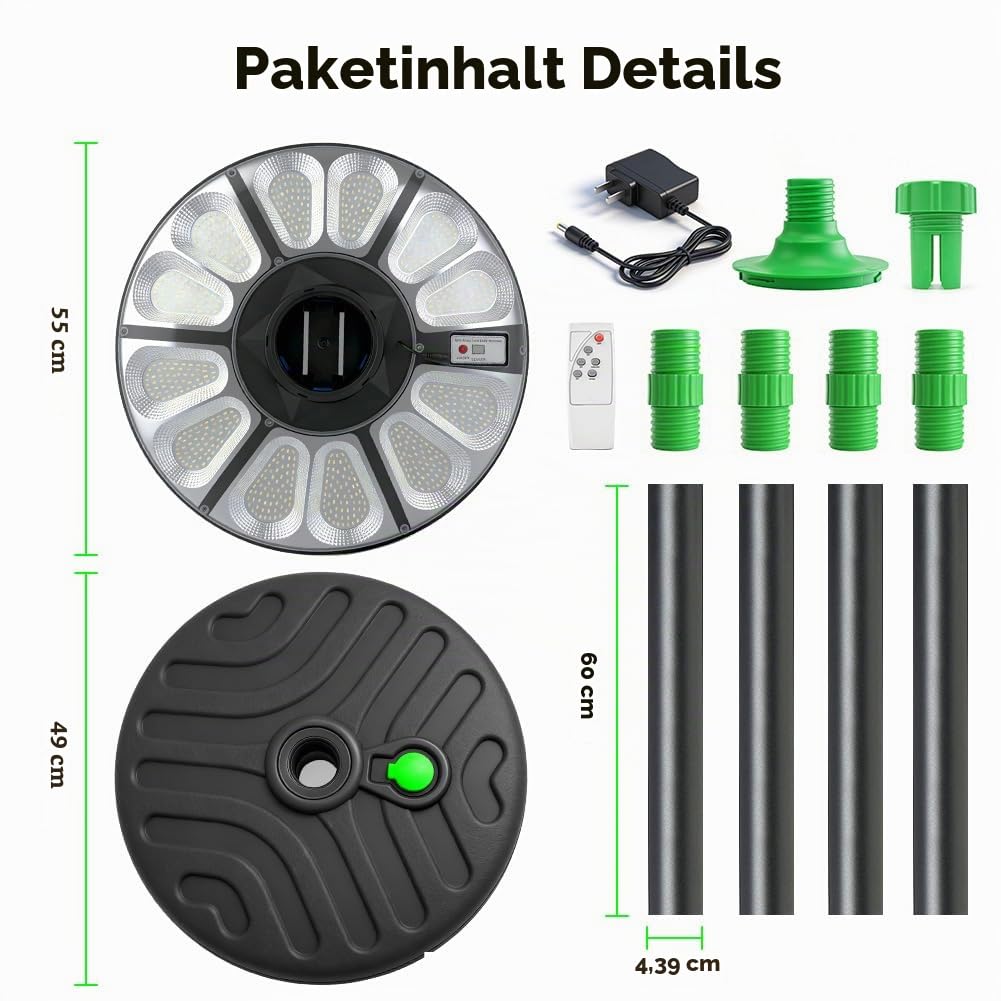 Solarlampen für Außen mit Bewegungsmelder 75W 10000K Superhelle Solarleuchte 780 LED Solar Strahler Aussenleuchte IP65 Aussen Lampe Outdoor 240cm Lichtmast für Garten, Hof Garage, Haustüren