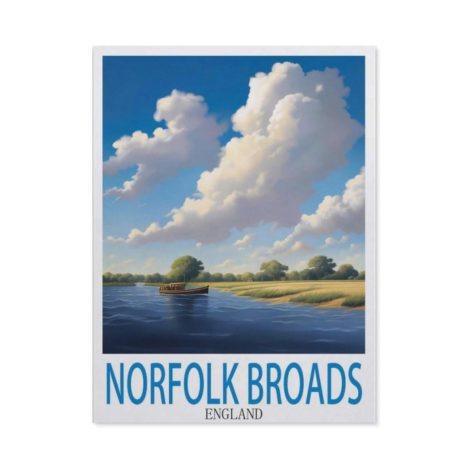 BEAYODKP 5D Diamond Painting Kits，Norfolk Broads England（50 x 60 cm）