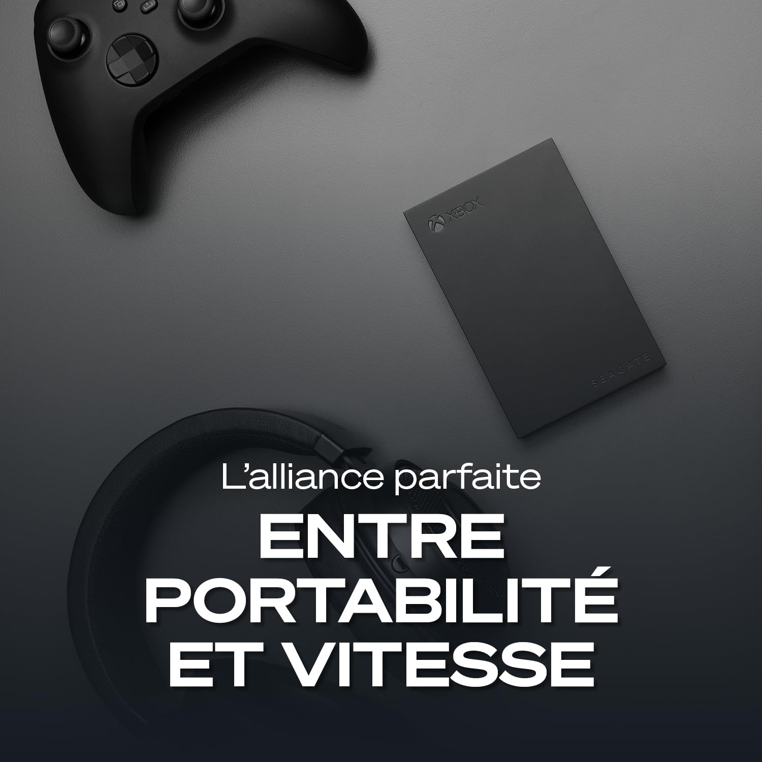 Seagate Game Drive pour Xbox 2To, Disque Dur Externe, HDD Portable, USB 3.2, Noir, certifié Xbox, LED RVB, Services Rescue (STKX2000403)