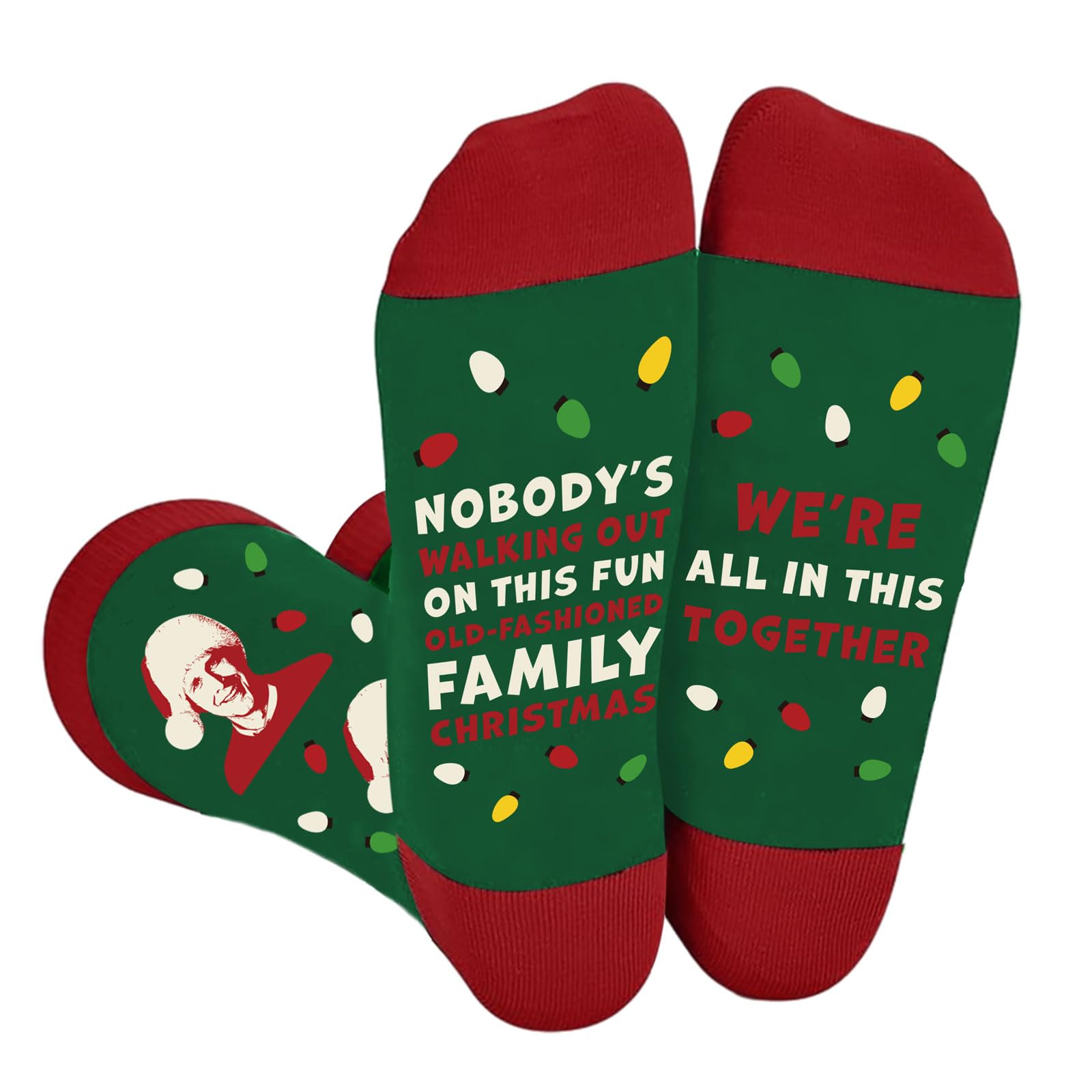Arsemica Funny Christmas Socks for Women Men, National Lampoons Christmas Vacation Costume Accessories, Winter Warm Knitted Socks