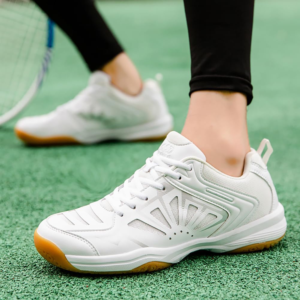 Zapatillas de Bádminton Hombre Mujer Amortiguadas Antideslizantes Transpirables Ligeras para Pista Interior