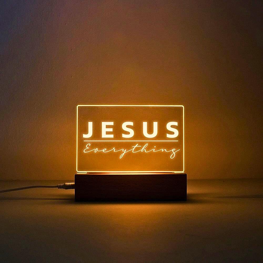 Christians Night Lamp with Wooden Base, Jesus Decorative Gifts| Religious Light for Home,Christ Gifts,Holy Decors |Christmas Decoration,Home Decor Table lamp-image-45