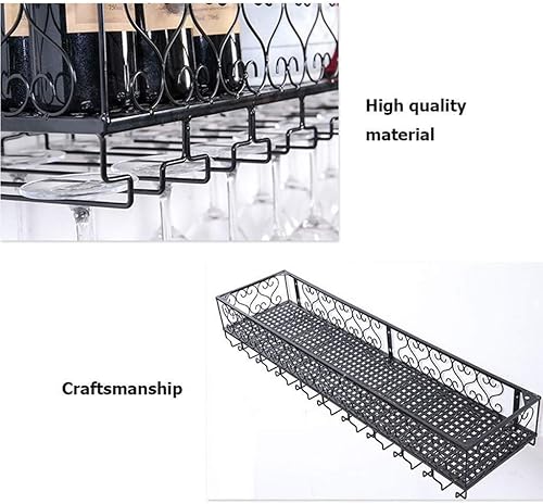 Miniatura 4 de LaseVe Estante de vino, estantes de metal montado en la pared, soporte para botellas de vino, estante de vino montado en la pared  Altura ajustable