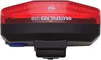 Vista 6 de Planet Bike Luz trasera de bicicleta USB roja de Grateful 4.5 x 2.25 x 2.75