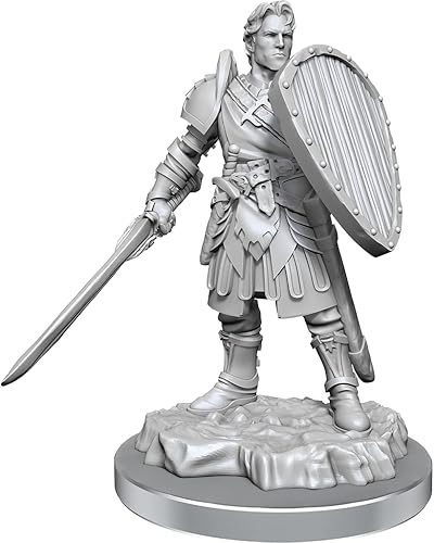 Miniatura 3 de D&D Las maravillosas miniaturas sin pintar de Nolzur Combatientes humanos  Miniaturas sin pintar de WizKids para Dungeons and Dragons