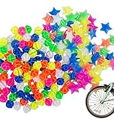 YuCool Bike Wheel spokes-180Pcs Colorful Star Bicycle Spokes,Bike Decorations Wheel Spokes Bead,B...