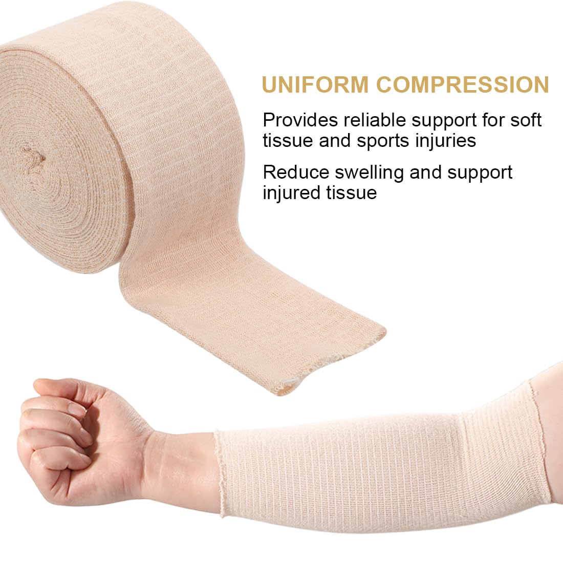 Tubular Support Bandage 2.5’’ x 5.5 yd Size B Elastic Stockinette Tubing Reusable Compression Support Bandages Roll Tube Sleeve for Arm Ankle — Amazon image 2