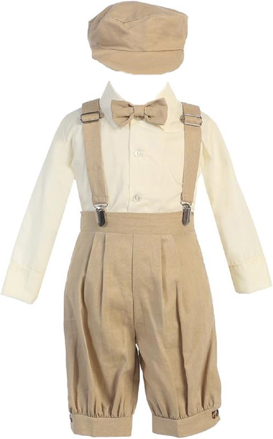 iGirlDress Little Boys' Suspender Linen Knickers with hat Sizes 3-6 mos-5