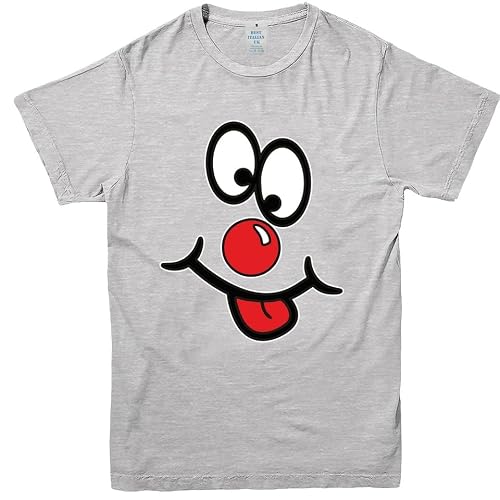 Image of BESTITALIANUK Funny Smiley Face Kids Girls Boys Adult Fun Day 2026 T-Shirt Top Charity Event Celebration Tshirt Heather Grey