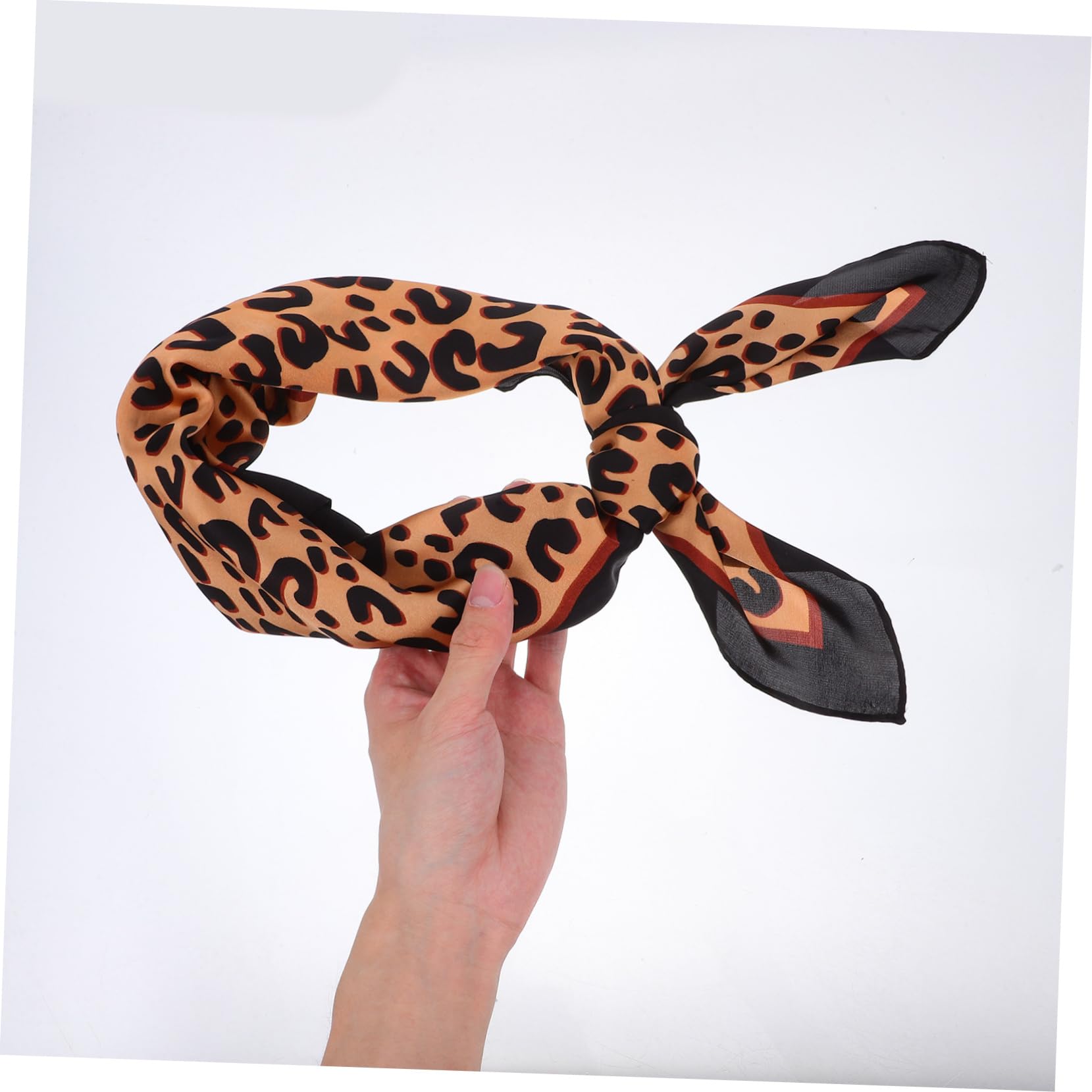 OUNONA 1 pieza Bufanda Cuadrada de Seda con Estampado de para Mujer Pañuelo Delgado Multifuncional Asortidos para Cabello Cuello y Accesorios de Moda