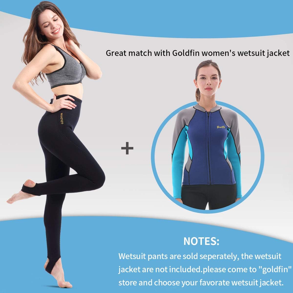 GoldFin Wetsuit Pants Women, 2mm Neoprene Pants Keep Warm for Water Aerobics Diving Surfing Swimming Snorkeling Scuba Kayaking Pants : Sports & Outdoors