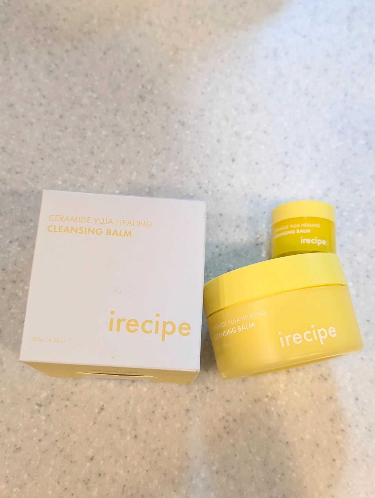 IRECIPE Ceramide Yuja Makeup Cleansing Balm with Travel Size | Deep Cleansing All-in-One Korean Face Cleanser, Makeup Remover, Zero Irritation, Blackheads Remover, Clean Beauty, Vegan (135g / 4.76oz)