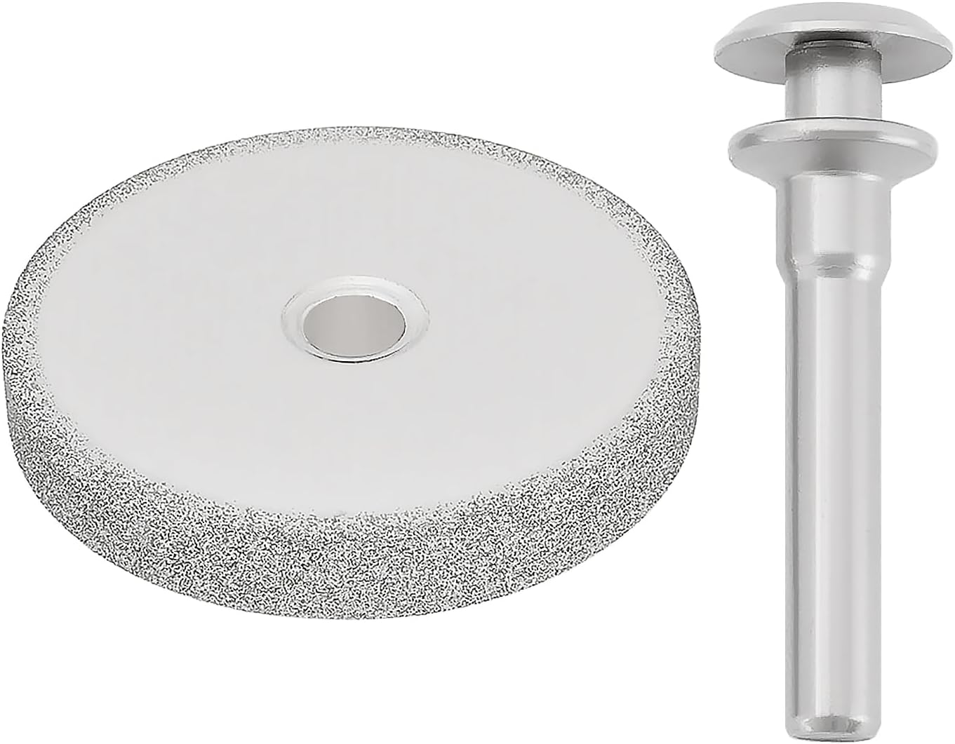Double-Sided 45° Diamond Grinding Wheel with 1/4 Inch Shank for Wood Metal Threaded Repair Tungsten & Lawn Mower Blade Sharpening