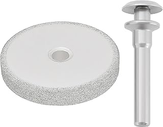 Bench Grinding Wheel Diamond Grinding Wheel with 1/4 Inch Shank for Wood Metal Threaded Repair Tungsten & Lawn Mower Blade Sharpening