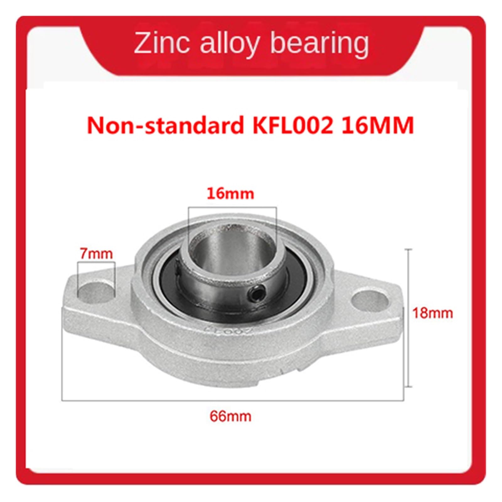 SSIMOO 4/10 pièces KFL001 KFL004 KFL005 KFL000 KFL08 Kfl08 8mm 12mm bloc d'oreiller roulement rhombique Insert en alliage de Zinc arbre de roulement linéaire kindly (Color : KFL002 16MM, Size : One
