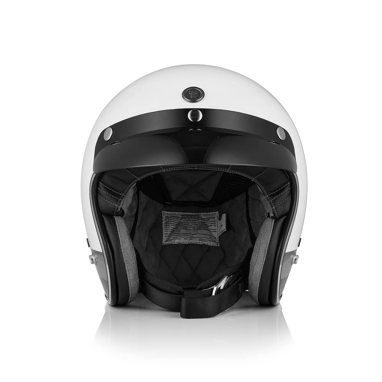 TORC Casco Moto Jet Vintage Aperto Casco Scooter Retrò con Visiera Parasole Omologato ECE 22-06