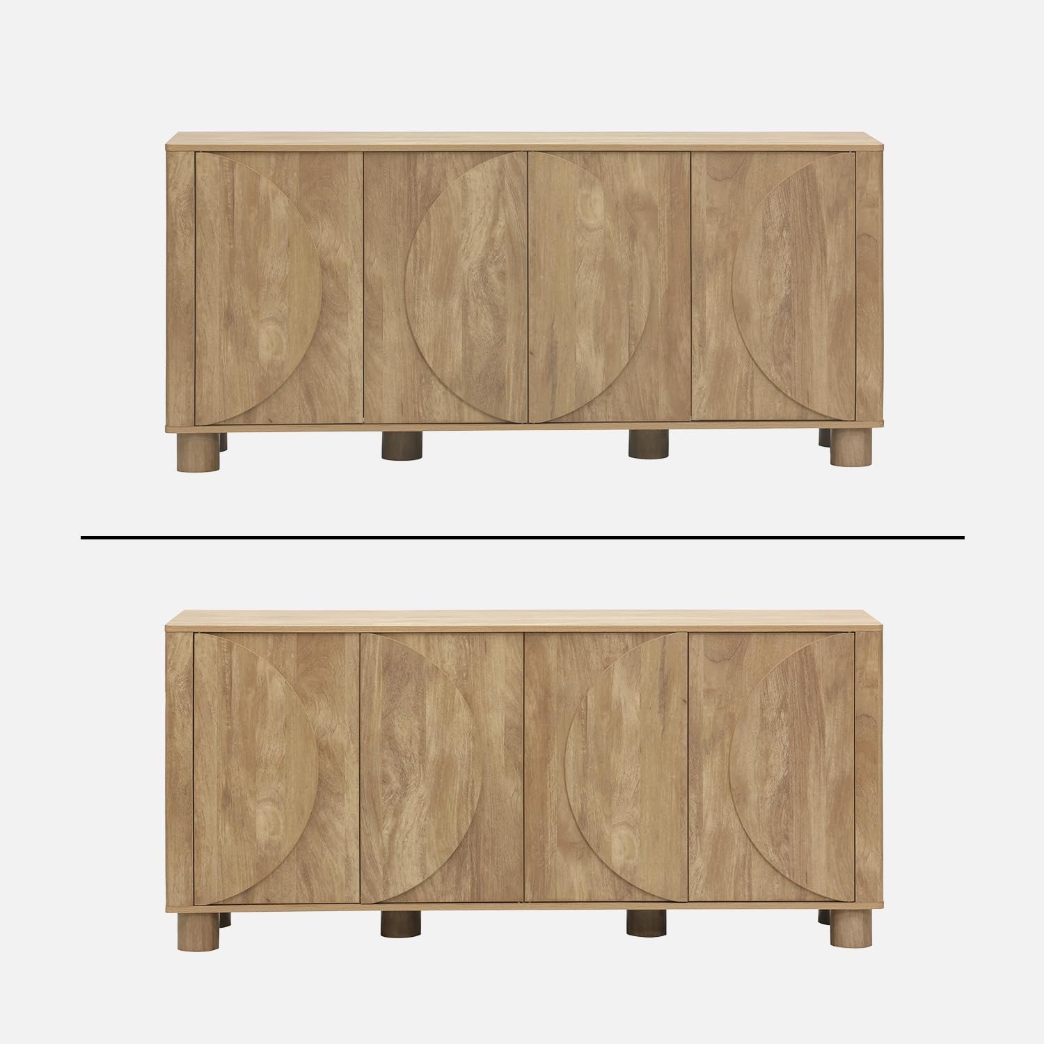 Alice's Garden sweeek - Buffet décor Bois de manguier 4 Portes 155cm Pondi