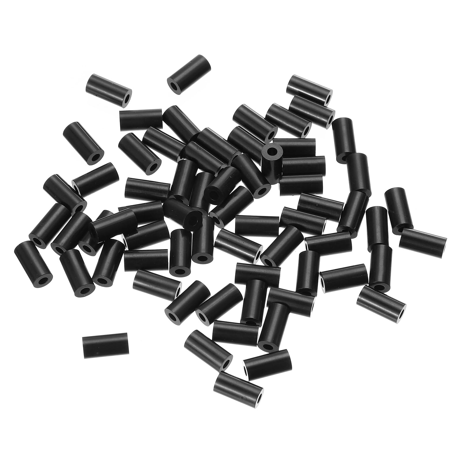 PATIKIL M3 Black ABS ID 3.2mm,OD 7mm,Length 15mm, Nylon Round Spacer Washers