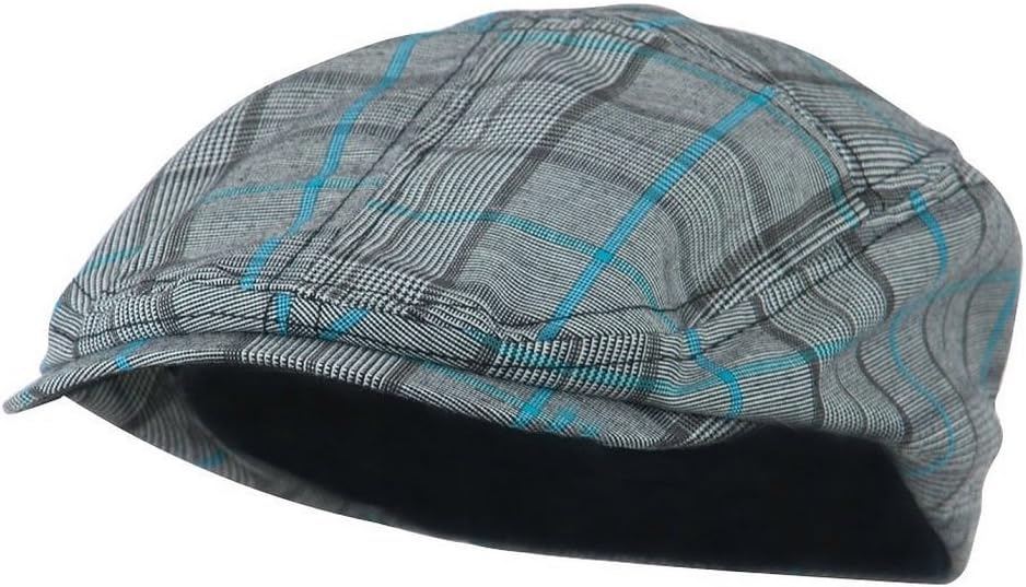 INC Ivy /Flat /Scally / Driving Caps (Blue Plaid, Size Medium) - 3373