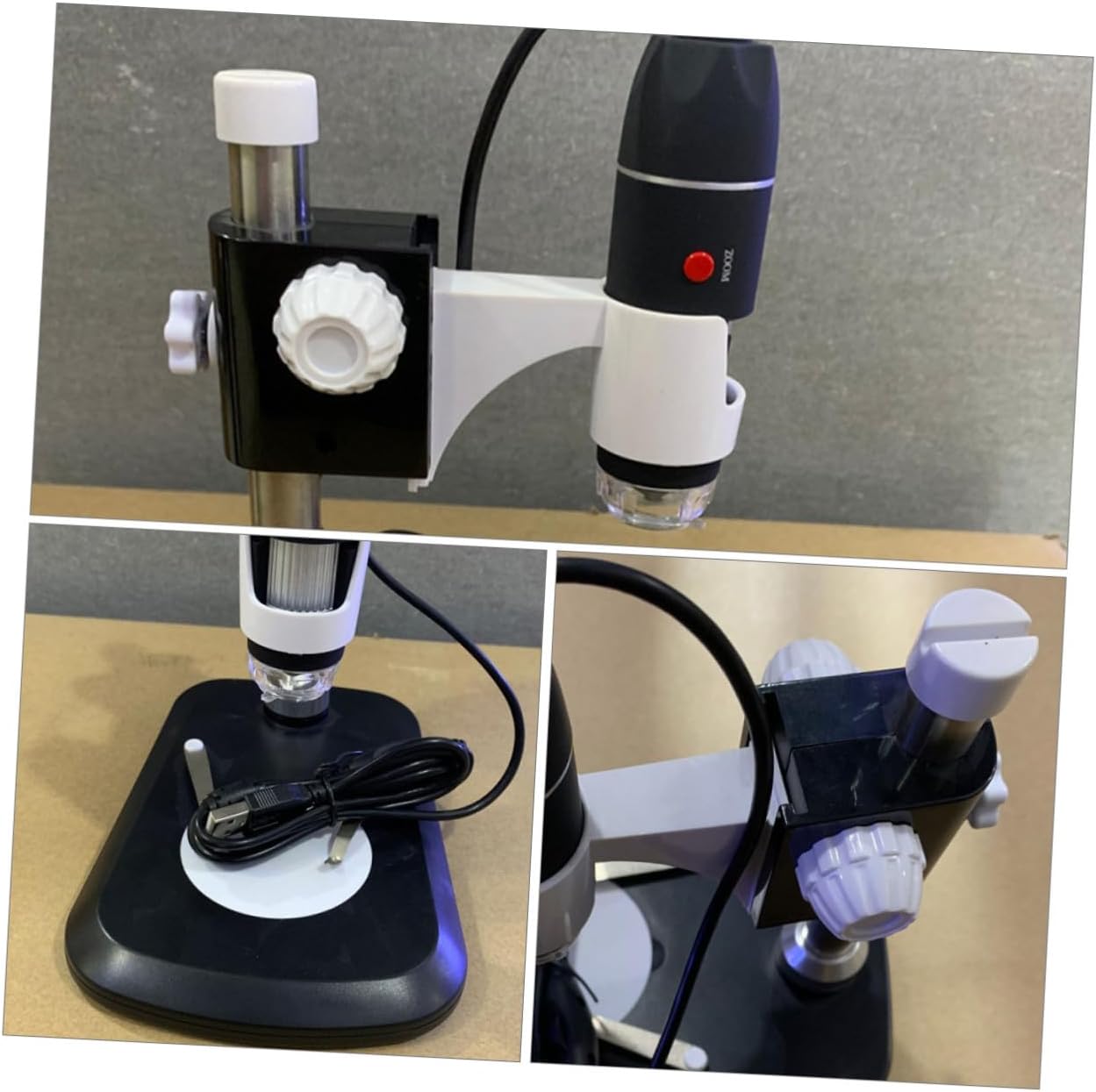LABRIMP Portable Microscope Black Handheld Electron Loupe with LED Light for Jewelry Currency Calligraphy Inspection