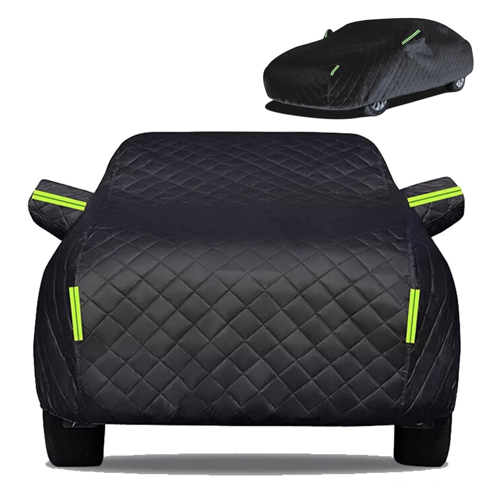 Funda para Coche Exterior, Funda para Coche para Dacia/Renaul t Duster (2010-2024), Manta Antigranizo para Coches, Cubierta para Coche Forro de Algodón Al Viento(Black)