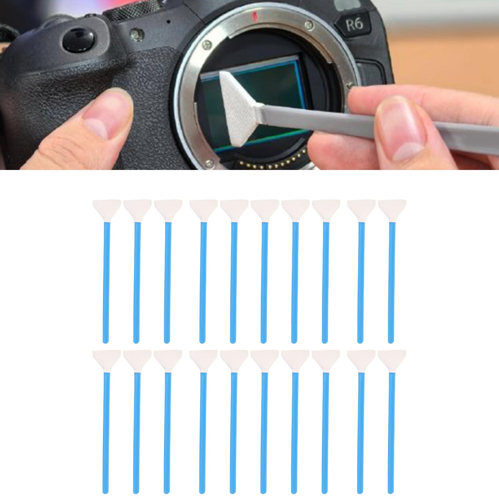 100 Stück Kameraobjektiv-Reinigungsstäbe, superweiche Faserspitze, kleines Design für präzises Entfernen von Objektiven, Fotografie-Ausrüstung, Reinigungszubehör