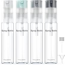 Nachf&uuml;llbare Spr&uuml;hflasche mit 4 Pack, umkehrbare kleine leere Spr&uuml;hflasche mit feinem Nebel, undicht - f&uuml;r Reinigungsl&ouml;sungen, M&uuml;ckenpr&auml;vention, Gesichts- und Haarnebel - 4 pk 1 OZ / 30 ML