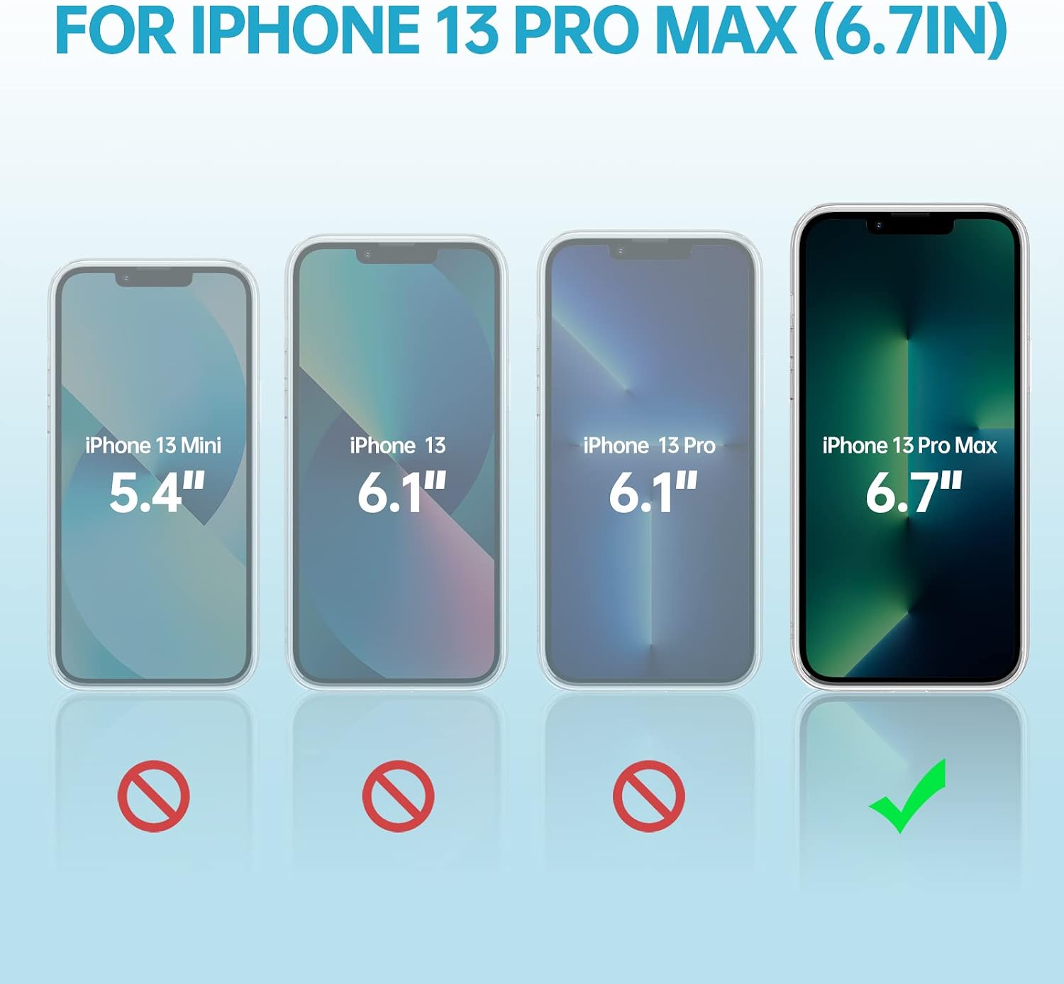 Gospire Glitter Case Compatible with iPhone 13 Pro Max 6.7 Inch Shockproof Hard PC with Soft TPU Edge, Anti-Scratch iPhone 13 Pro Max Sparkle Case for Women Girls (Clear)