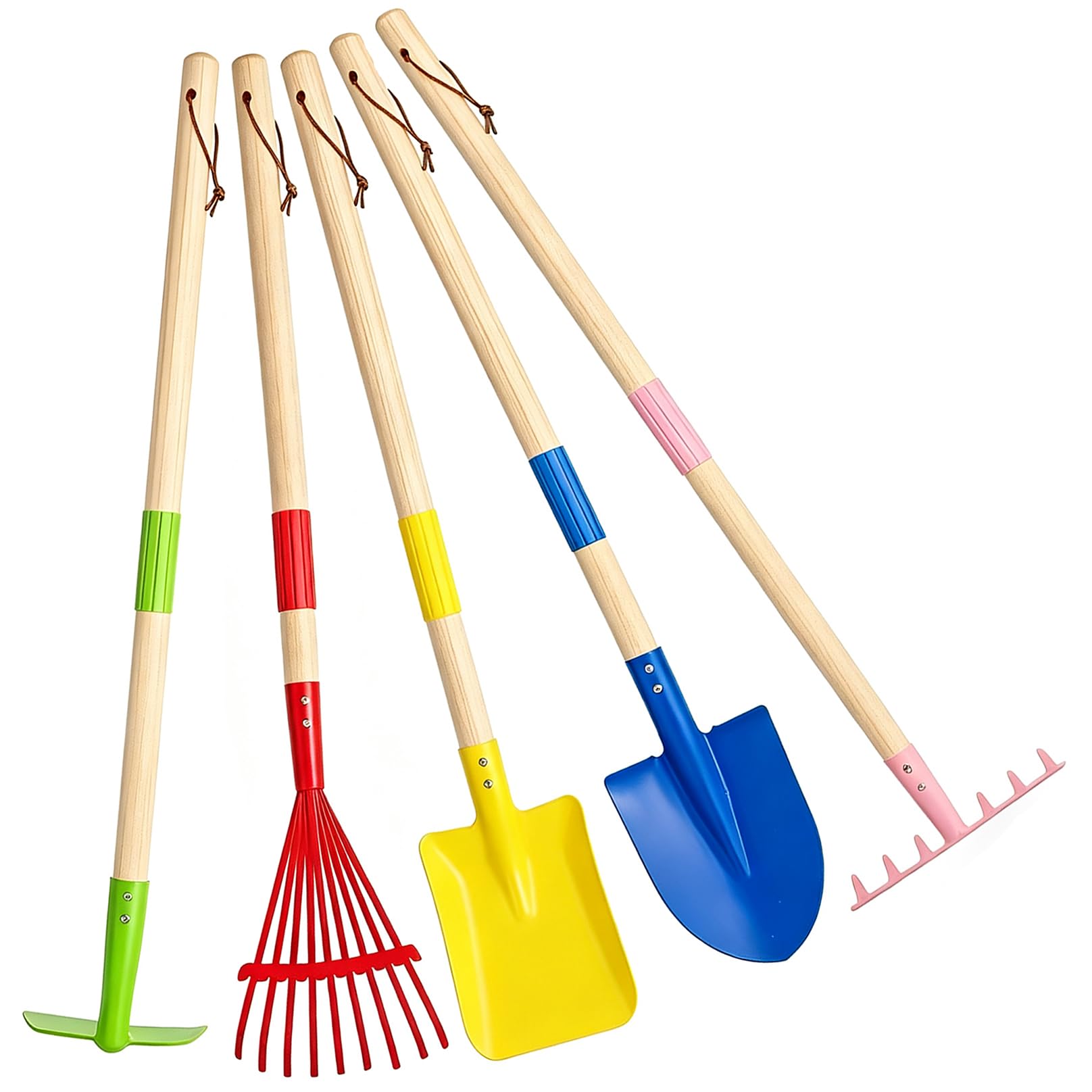 5 PCS Kids Gardening Tools Set 70 CM Detachable Shovels for Ages 3 4 5 6+