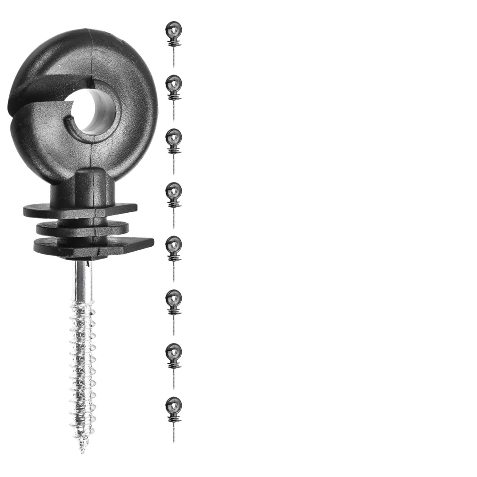 Anillo Aislador Aisladores Anillo atornillable for poste aislante de valla electrónica, 100 Uds., for cría animales madera