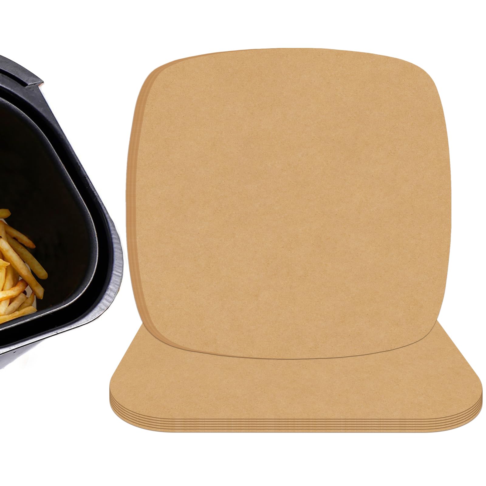 Air Fryer Liners Disposable Parchment Paper Sheets, 10 Inch Unbleached Baking Paper Liner for Grilling, Wrapping, Steamer, Microwave, Oven(100 Count)
