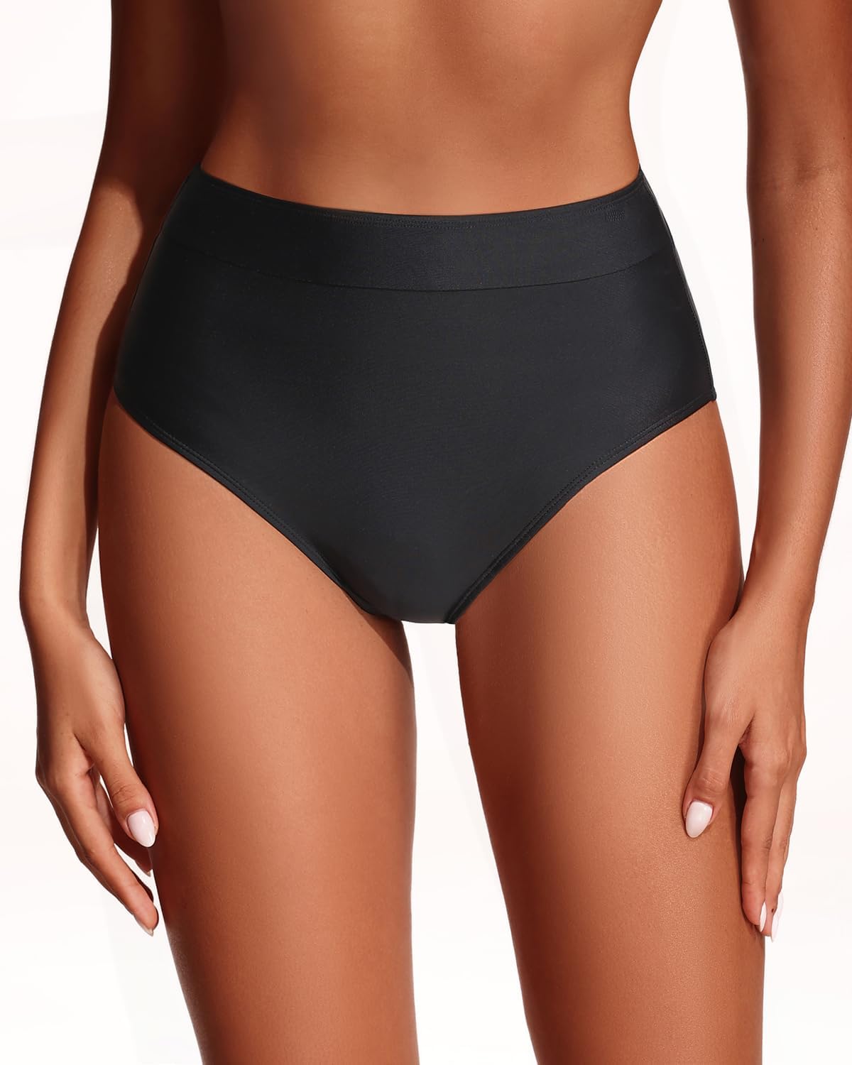 Holipick Women Bathing Suit Bottoms - High Waisted Bikini Bottoms Full Coverage Tummy Control Swim Bottom