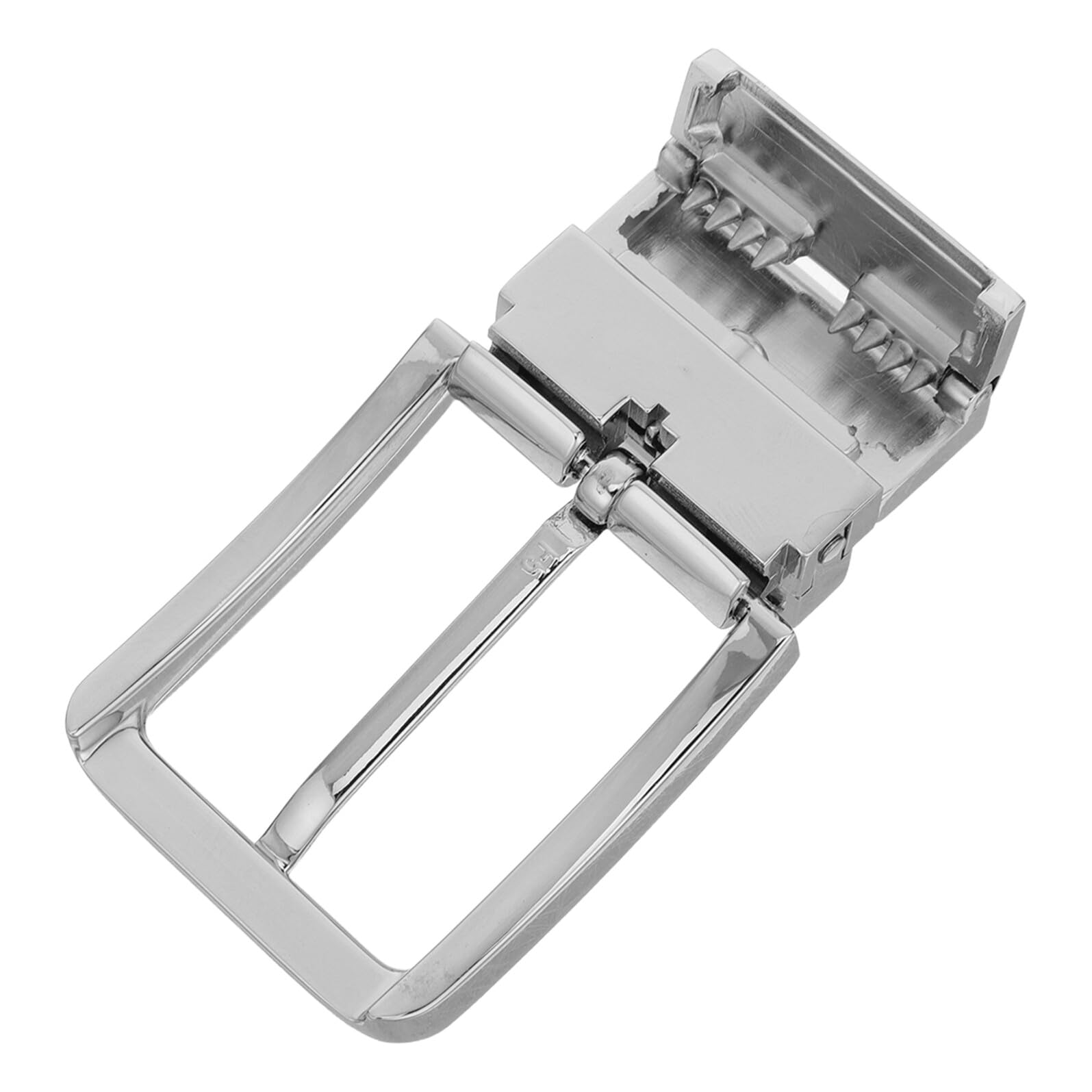 Zinc Alloy Reversible Belt Buckle Clip Replacement for Men Wide Strap Single Prong Metal Waistband Fastener for Business And Casual Wear