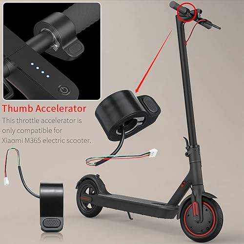 Miniatura 4 de SYCOOVEN Scooter eléctrico Acelerador Acelerador Pulgar Piezas de repuesto Fácil Instalar Estilo Ajuste para Xiaomi M365 (negro)