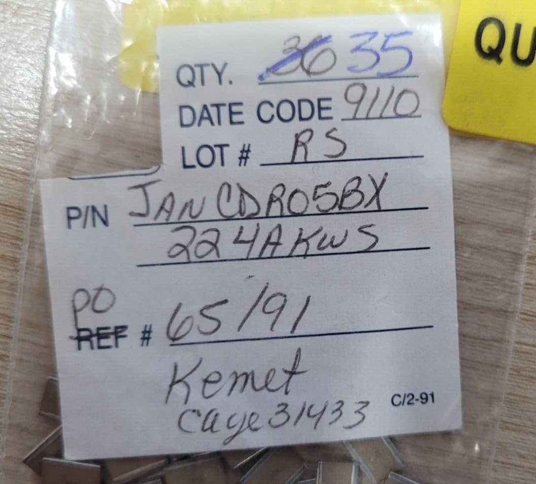 Generic (1 PC) CDR05BX224AKWS KEMET Compatible with CAP CER SMP MLC HI-REL