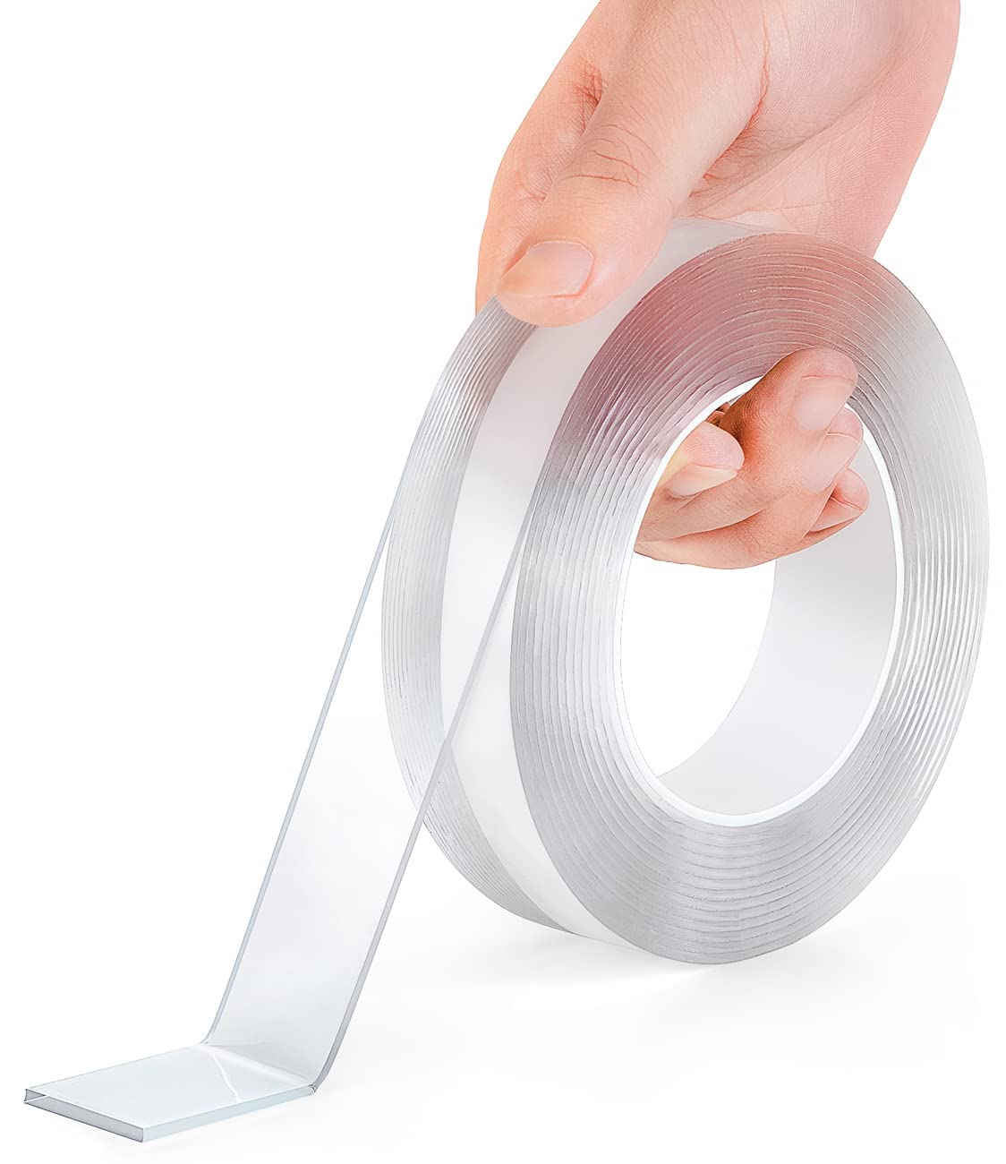 ORJILO Double Sided Tape Heavy Duty, Removable Washable Reusable Gel Tape Strips for Kitchen, Living Room, Office,Car Decoration, Outdoor Use (3 Meter, 1 MM)