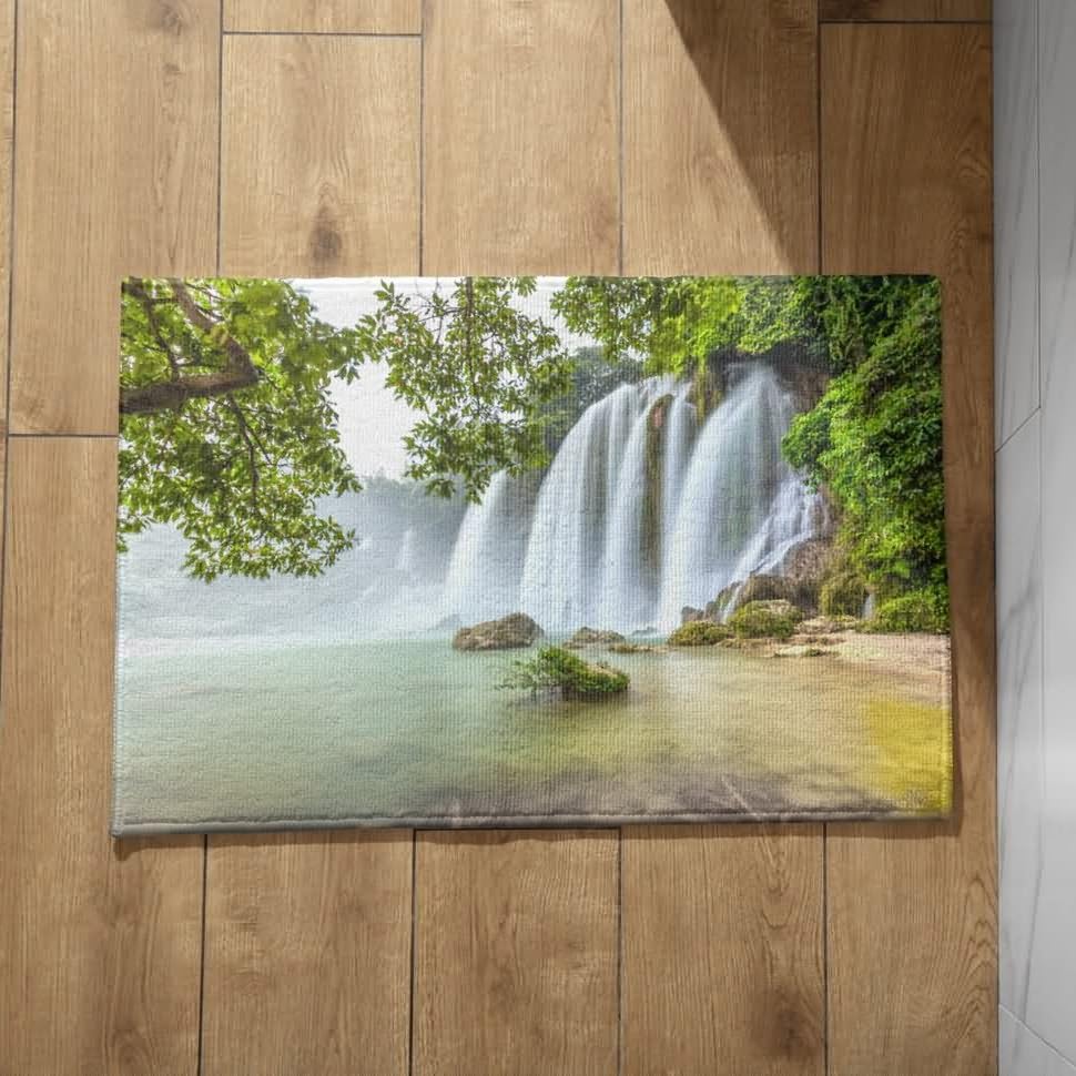 Tapis de sol porte d'entrée extérieur et intérieur lavable 45x75cm