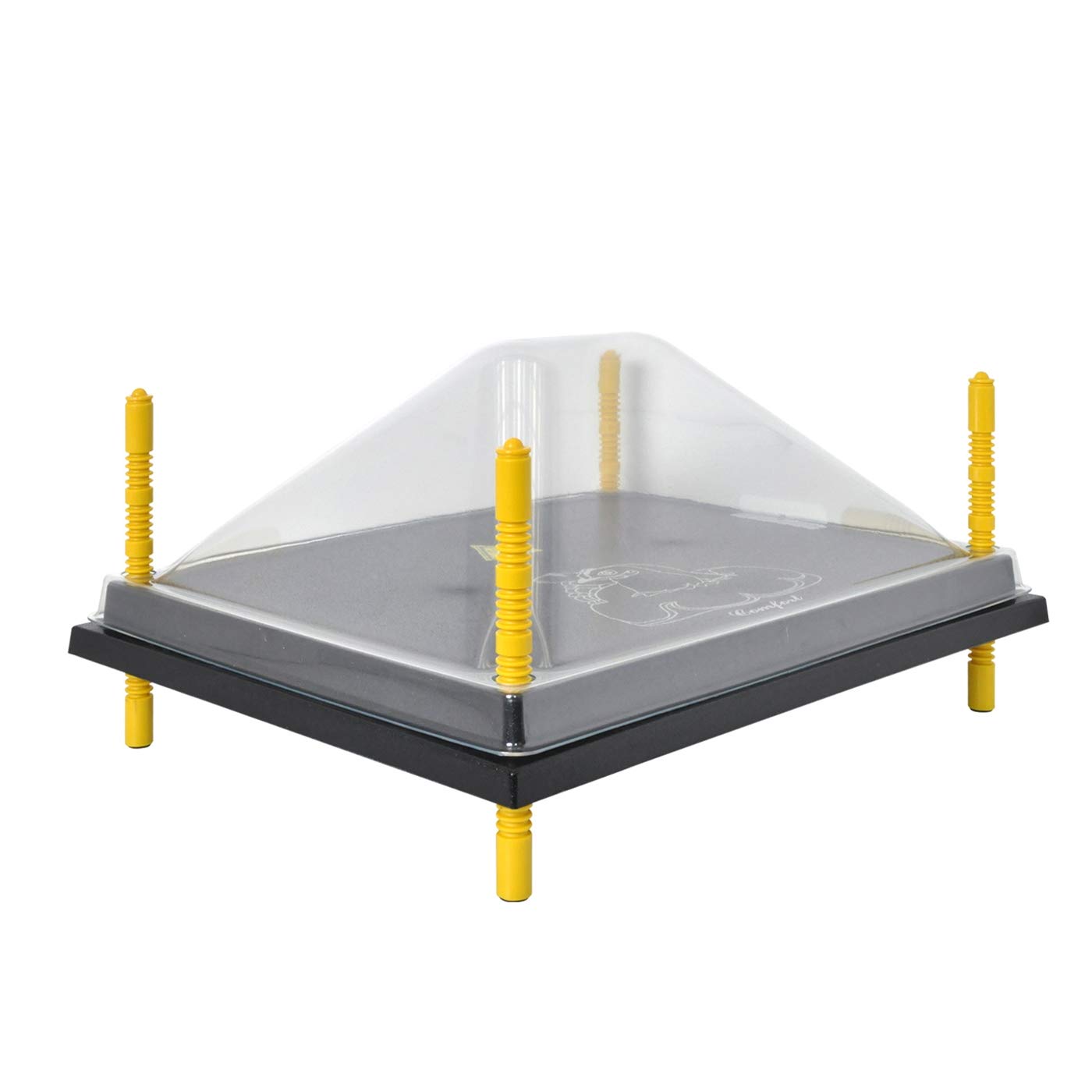 VOSS.farming Kükenaufzucht Komplettset für bis zu 45 Küken, 40x50cm Wärmeplatte und Abdeckung + Tränke + Futterautomat + Tränkenwärmer, effiziente Heizleistung, robust, Aufzucht Küken Frostschutz