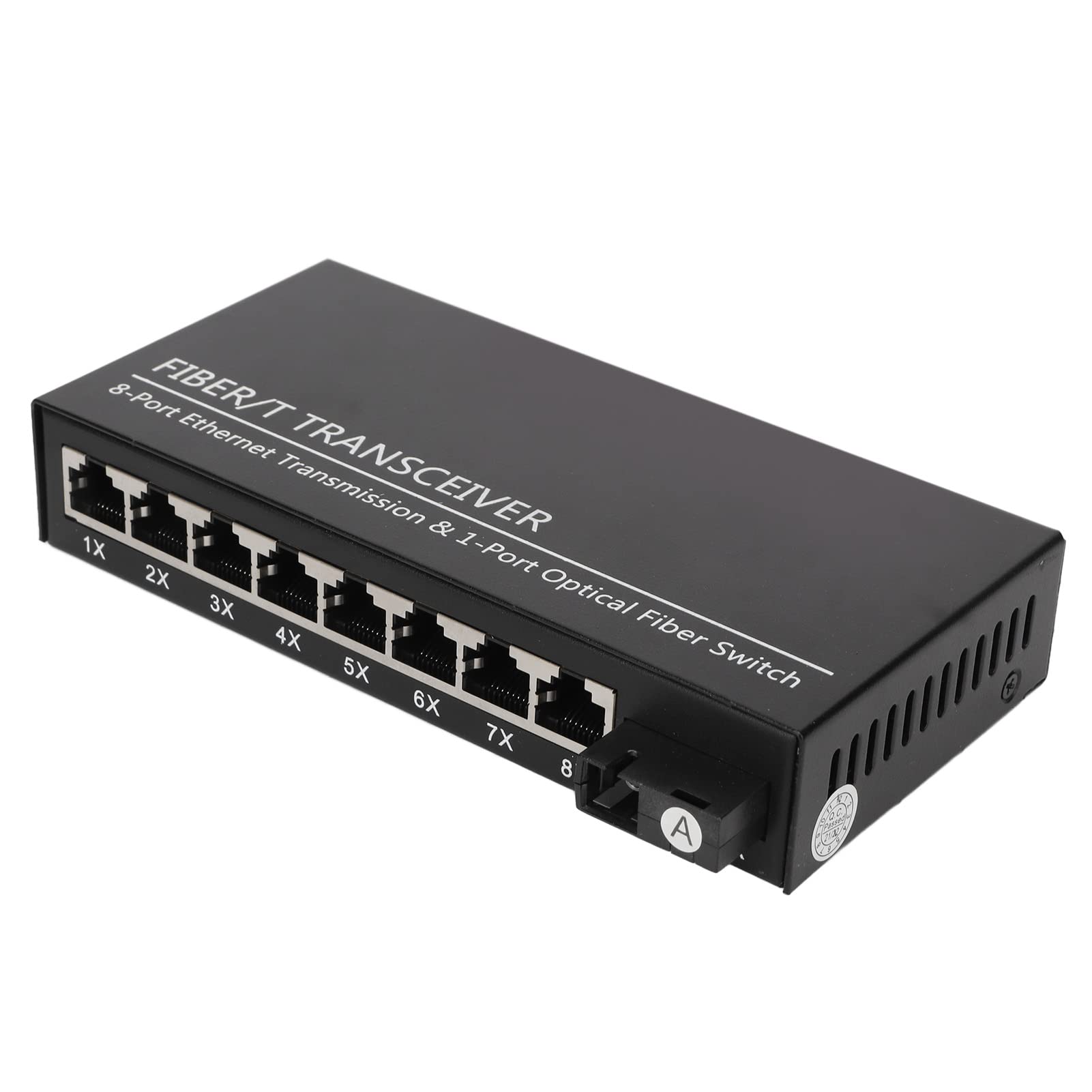 Cryfokt Émetteur-récepteur Fibre, Jusqu'à 25km 1 Port Optique 100-240V Tx1310nm RX1550nm RJ45 Port Fibre Ethernet Media Converter pour Réseau (Prise UE)